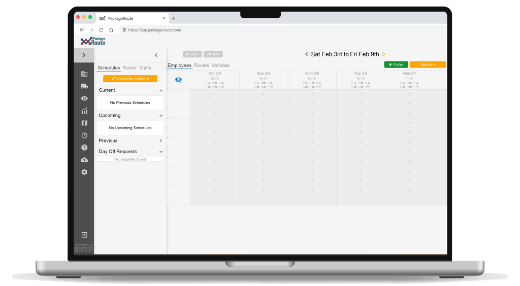 PackageRoute Shift Scheduling Tools